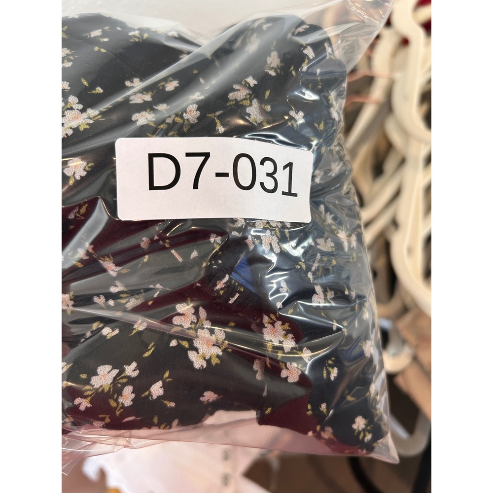 Old Navy Floral Cottagecore Mini Dress Black White Ditsy Smocked Back Small - Picture 10 of 10
